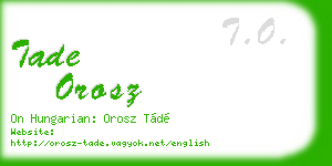 tade orosz business card
