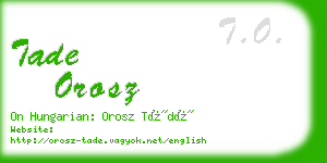 tade orosz business card